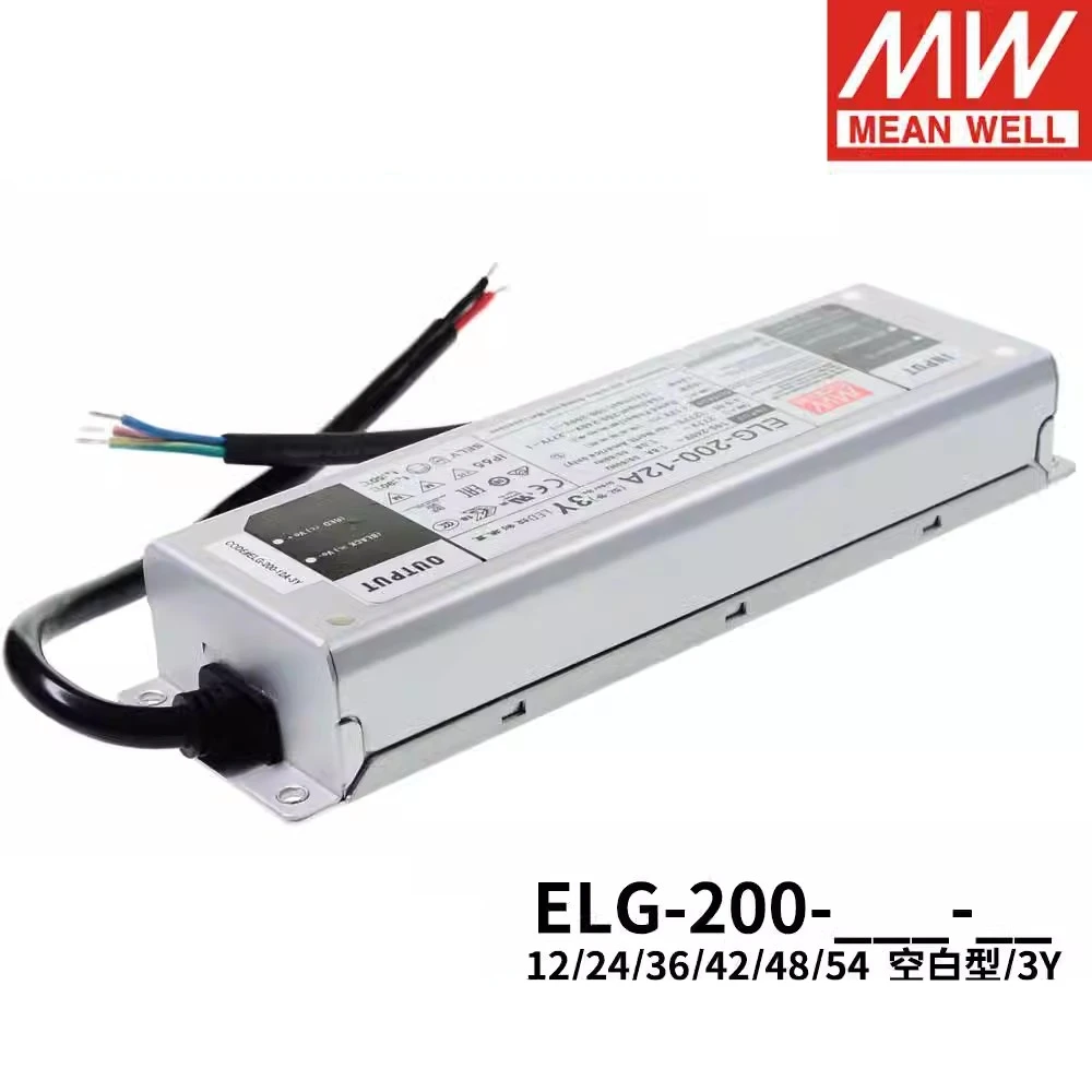 Imagem -05 - Impermeável Led Drive Power Supply Taiwan Significa Bem Elg200-a b ab Da3y 200w 12a 24a 36a 42a 48a 54a