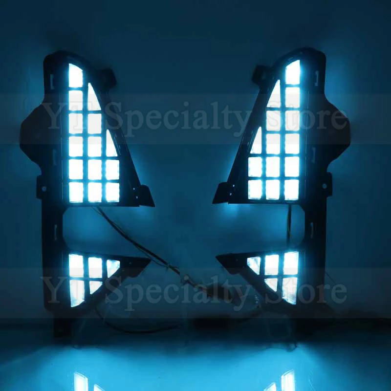 Kamshing 1 زوج Led النهار تشغيل ضوء ل BYD Denza D9 Foglight DRL ضوء النهار القيادة الضباب مصباح بدوره مصباح إشارة