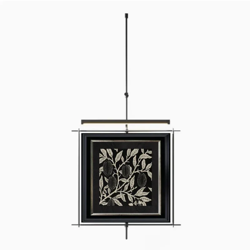 

Metal pole decorative painting Metal pole painting Lighting High sense corridor aisle hanging Living room