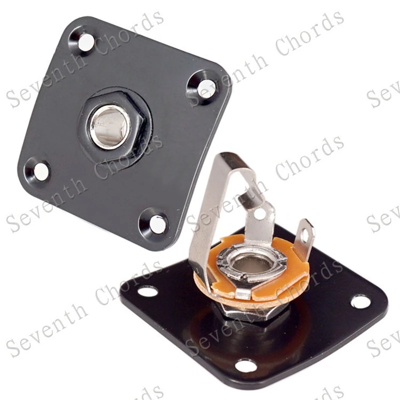 35MM Metall Quadratische Gitarre Jack Platten JackPlate Abdeckung Für Elektrische Gitarre Zubehör Teile – Detail 6