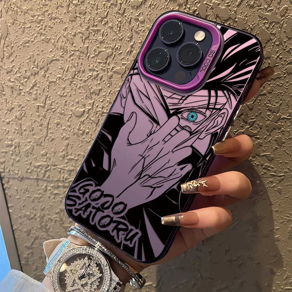 Anime Jujutsu Kaisen Gojo Phone Case For iPhone 16 15 14 13 12 11 mini Pro Max X XR XSMAX 8 7 Plus Anti Fall Matte Back Cover