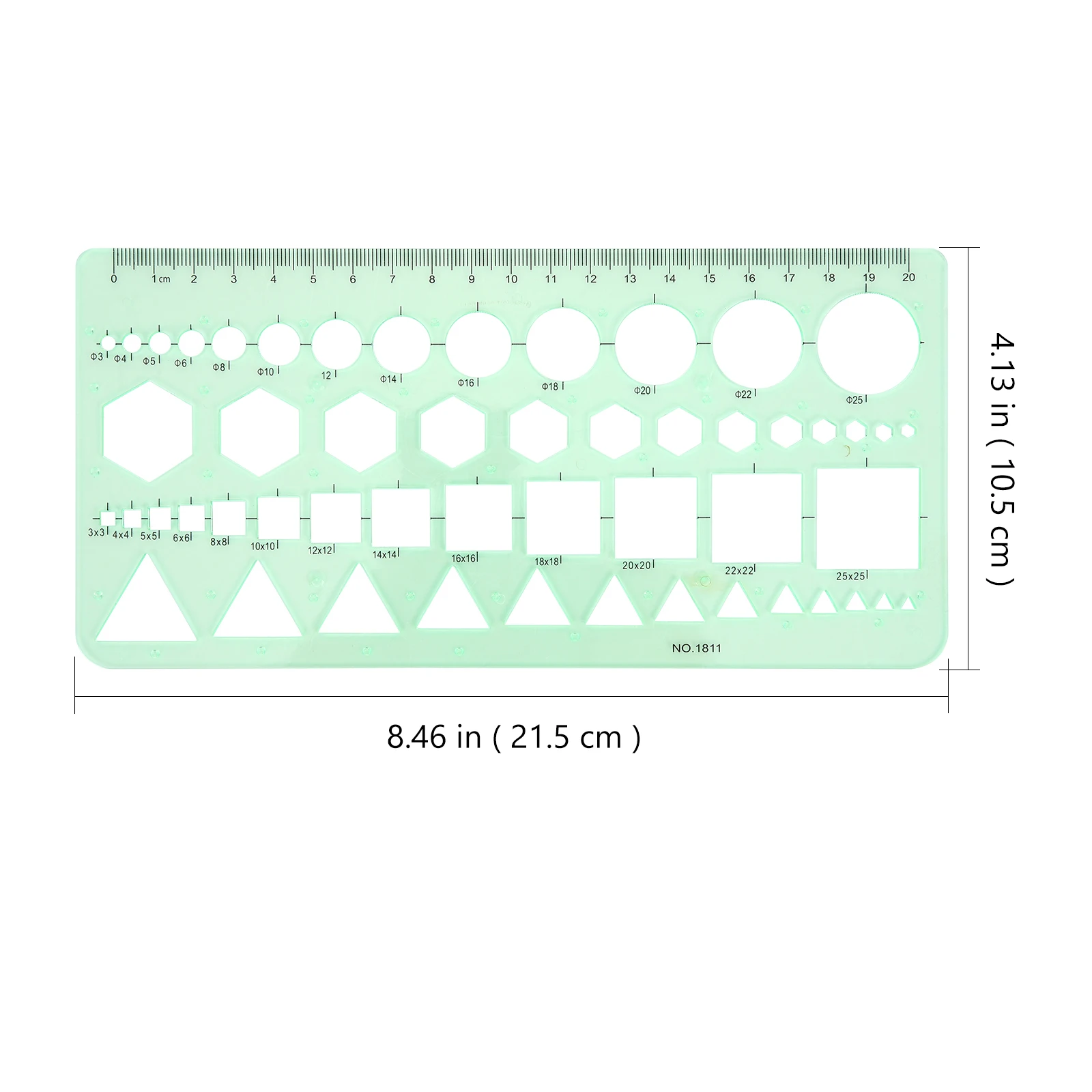 Imagem -05 - Régua do Modelo do Desenho para Crianças Drawing Drafting Tools Geometric Measuring Geometric Ruler Tool Students