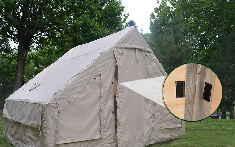 Factory Family 2-4 Person  Skylight Waterproof and Portable Inflatable Camping Tent with Cotton Fabric for Outdoor Events