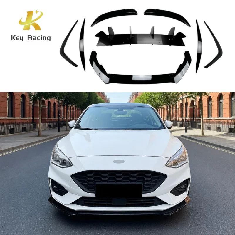 For Ford Focus MK4 ST Line 2019-2022 Body Kit Front Bumper Lip Splitter Canard Rear Diffuser Rear Roof Spoiler Accessories