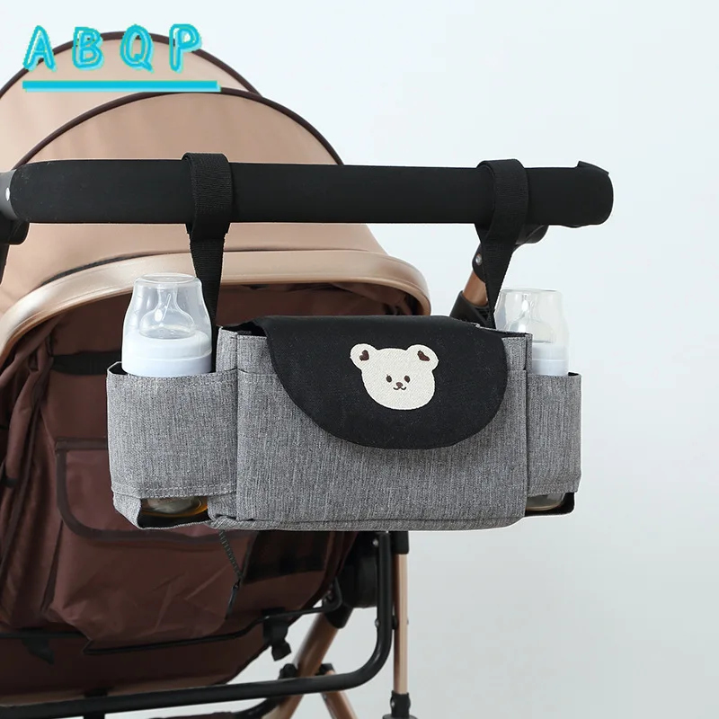 New Baby Stroller Hanging Bag Cartoon Large Capacity Baby Stroller Bag Going Out Multi-functional Stroller Storage Hanging Bag
