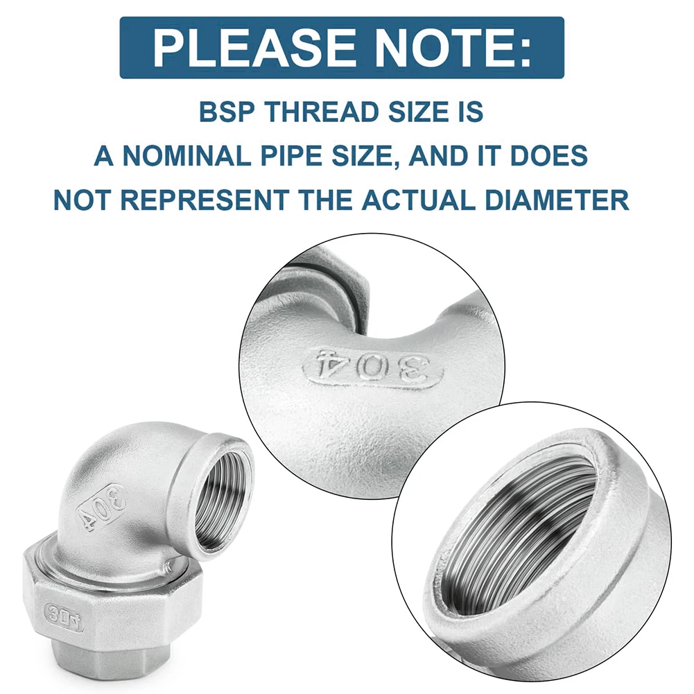 Right-Angle Pipe Fitting 304 Stainless Steel Piping System Installation Flexible Piping System Connection Connector