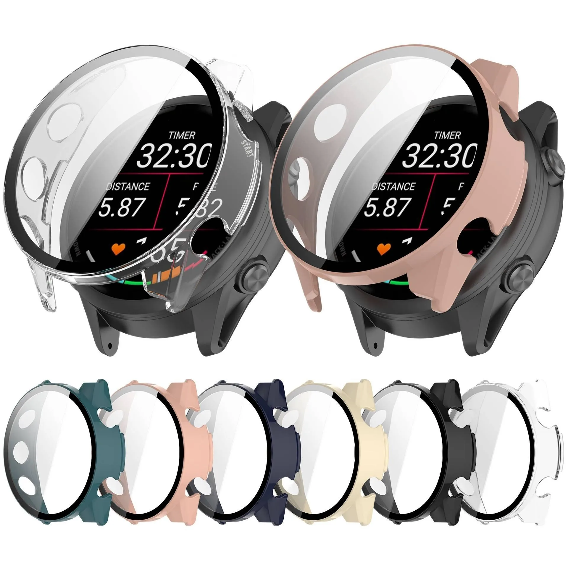 

For Garmin Forerunner970 Forerunner 970 47MM Screen Protector Case Protective Case Full Bumper Cover Tempered Glass Shell
