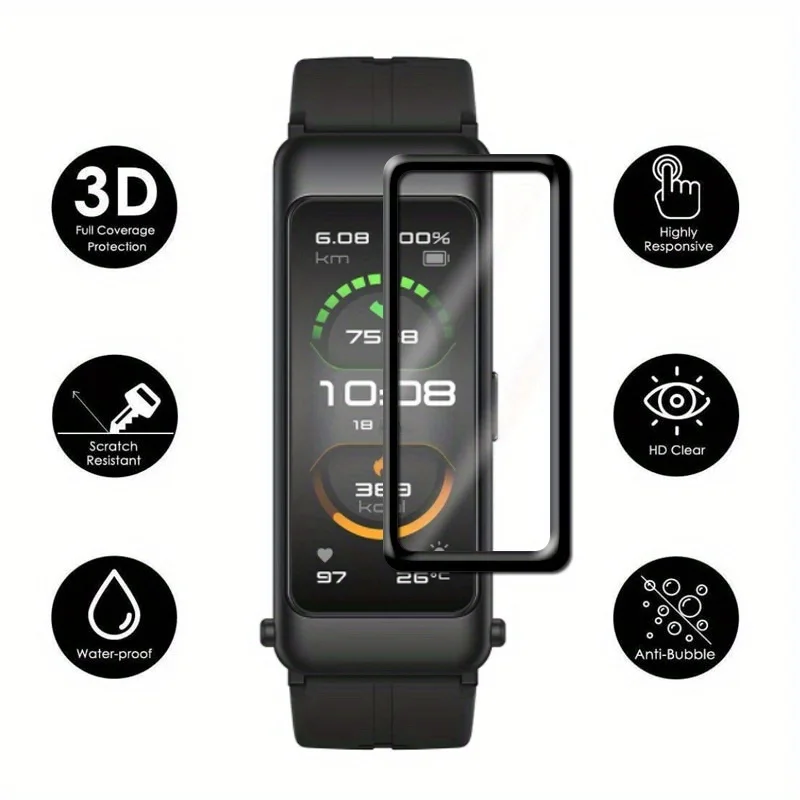 Pellicola salvaschermo 3-5 pezzi per Huawei TalkBand B7 B6 Pellicola morbida curva 3D a copertura totale (non in vetro temperato) per SmartWatch B7 B6
