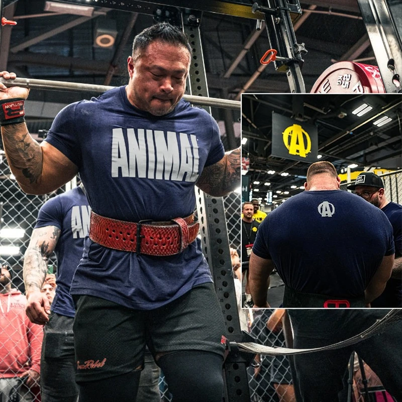 2026 Global Beast Short Sleeve Tees Male Fitness Exercise Elastic Bodybuilding Training Strength Lift Cage Competition Uniforms