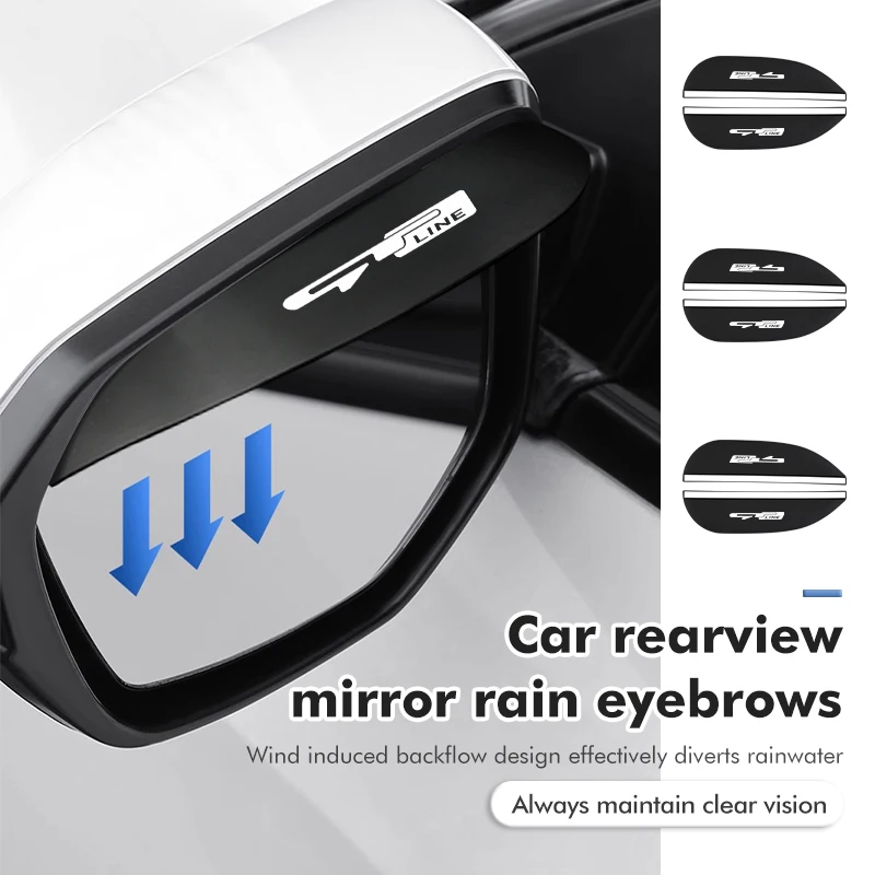 Car Side Rear View Mirror Eyebrow Universal Rain Shade Cover For KIA K5 K2 Optima Soul Spectra Niro Cadenza Sephia Carens 