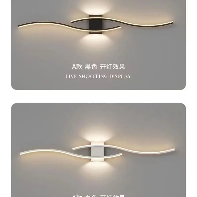 New Minimalist Wall Lamp Modern Linear for Bedroom Accent Wall Hallway Ambient Lighting  Home Room Decor Wall Light Led Lamp