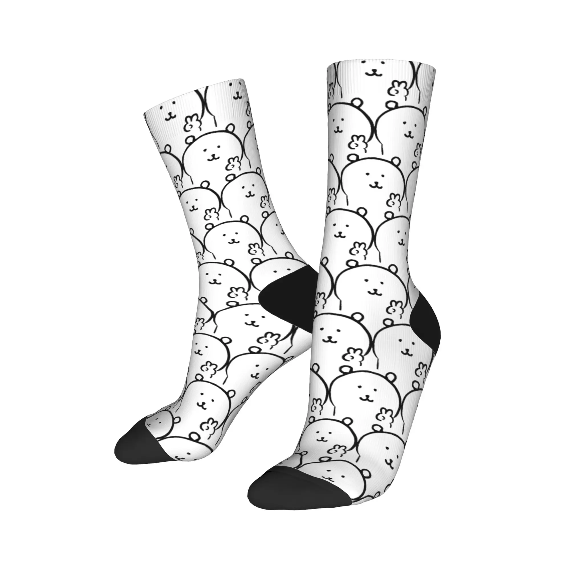 Winter Warme Retro Unisex Kawaii Cartoon Witz Bär Socken Atmungsaktive Mittelrohr Socken