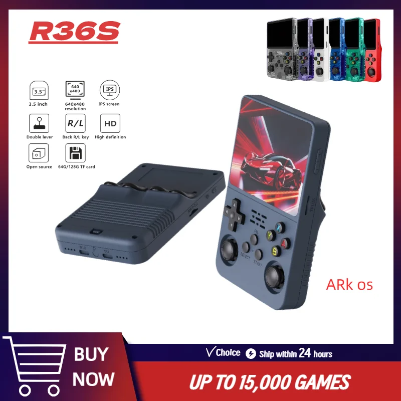 BOYHOM 256G 128G R36S ريترو وحدة تحكم بجهاز لعب محمول نظام لينكس 3.5 بوصة IPS مشغل الجيب المحمول 64 جيجابايت ألعاب الفيديو هدايا الاطفال