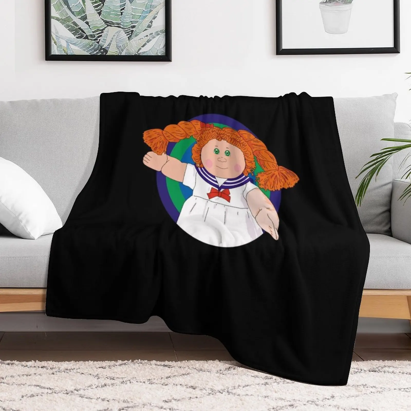 Marine Cabbage Patch Throw Blanket