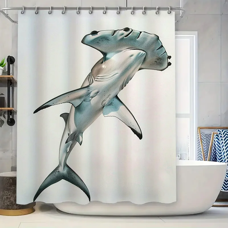 

Stylish Shark Bath Curtain Perfect for Your Bathroom Decor