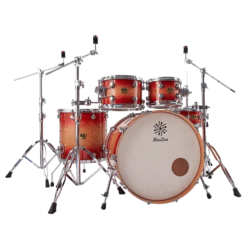 Hailun Concert Series Professional Wooden Drum Set Instrument White Oak Complete Set And Drum Hoop For Music Practice