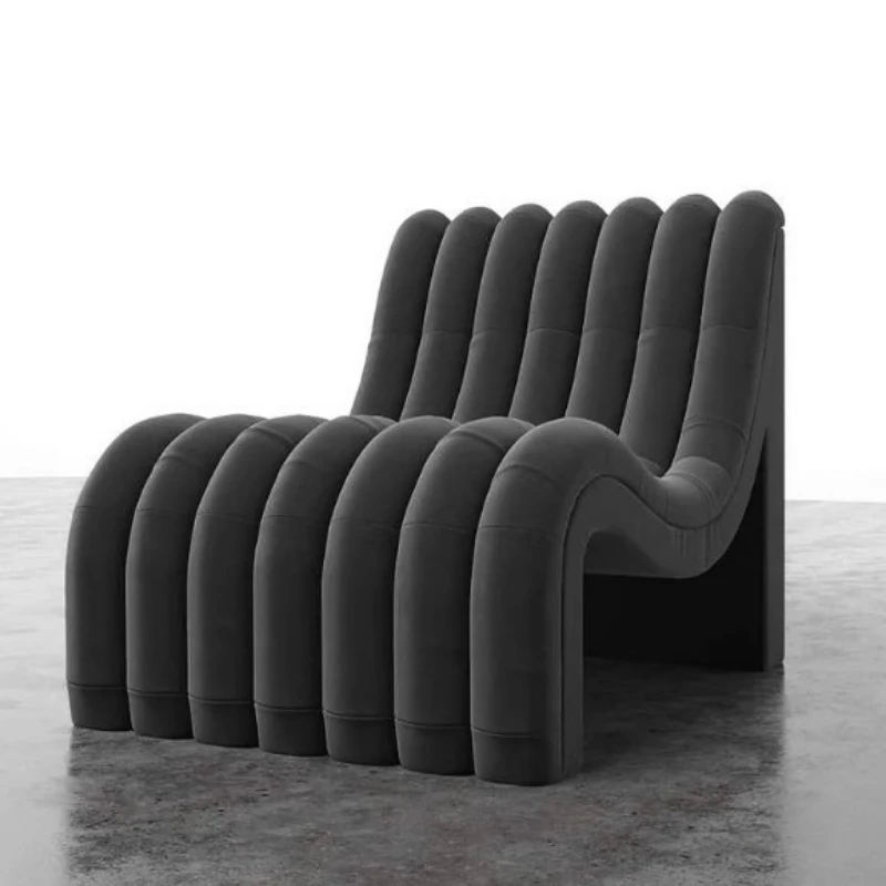 Modern simple fabric sofa club living room leisure sofa chair