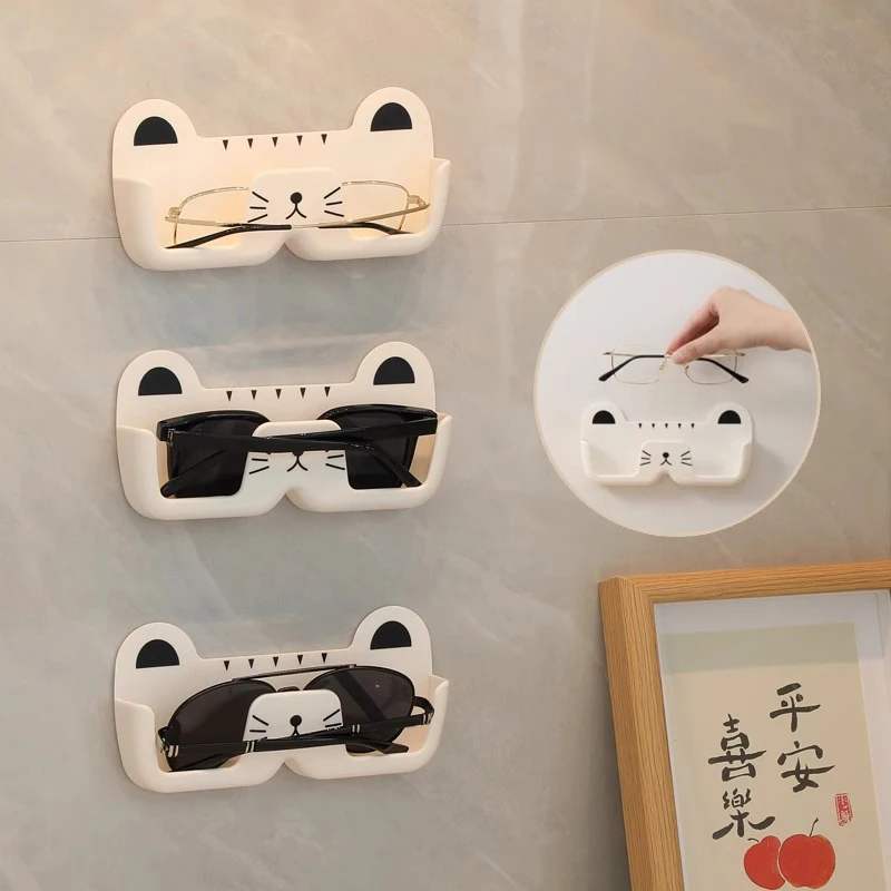 Wall Mounted Glasses Storage Rack, Household Cartoon Sunglasses Storage Box, Bedside Bathroom Myopia Glasses Storage Rack