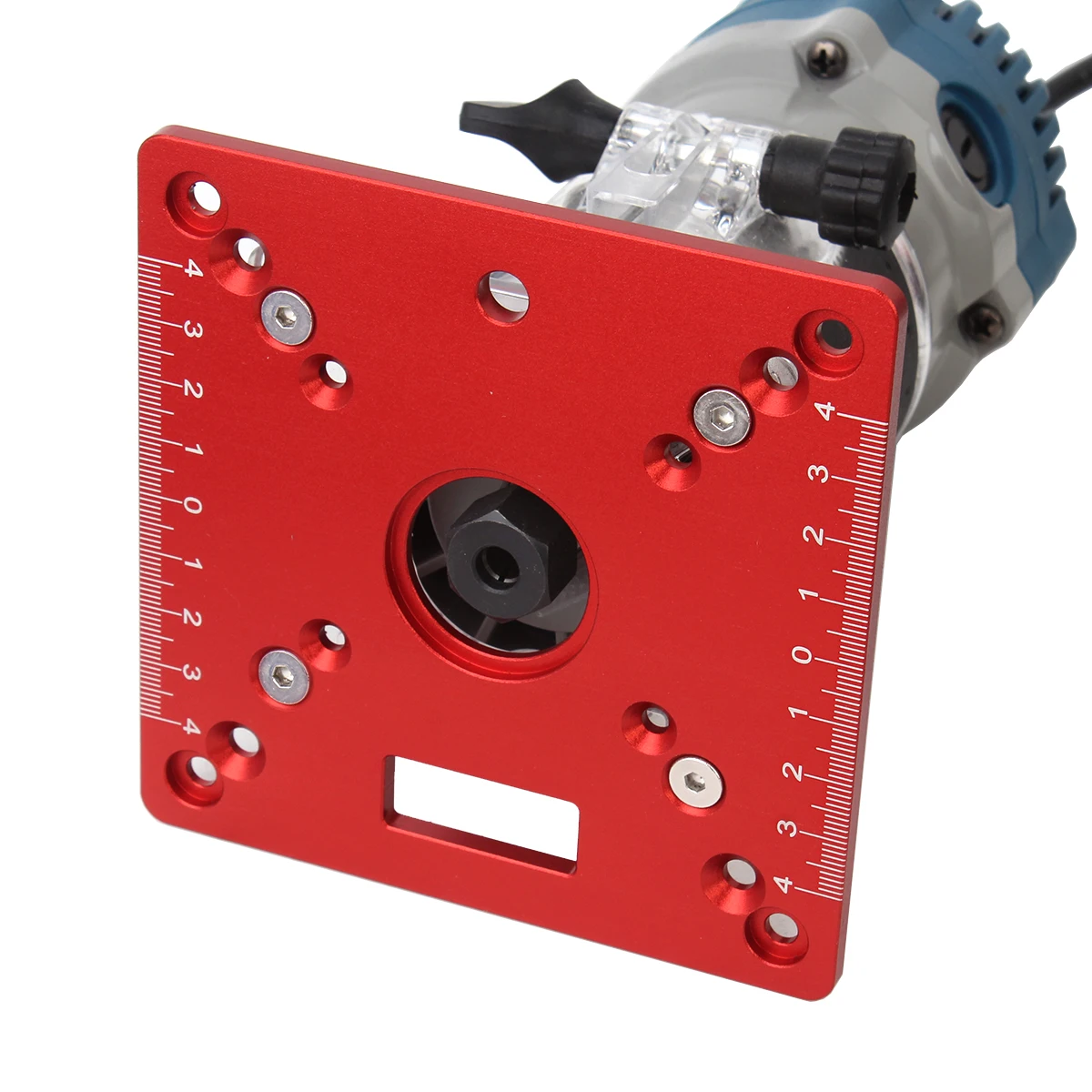 Aluminium Router Table Insert Plate, Mini Square Woodworking Benches Router Flip Plate, Multifunctional Trimming Engraving Table