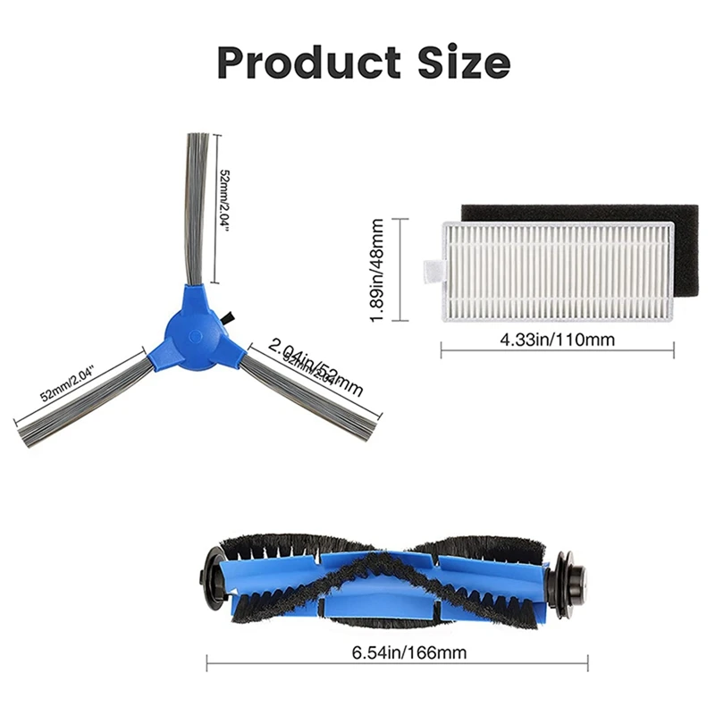 M14K-44-Pack Комплект запасных частей, совместимый с роботом-пылесосом Eufy Robovac 11S 12 30C 15T 15C 35C