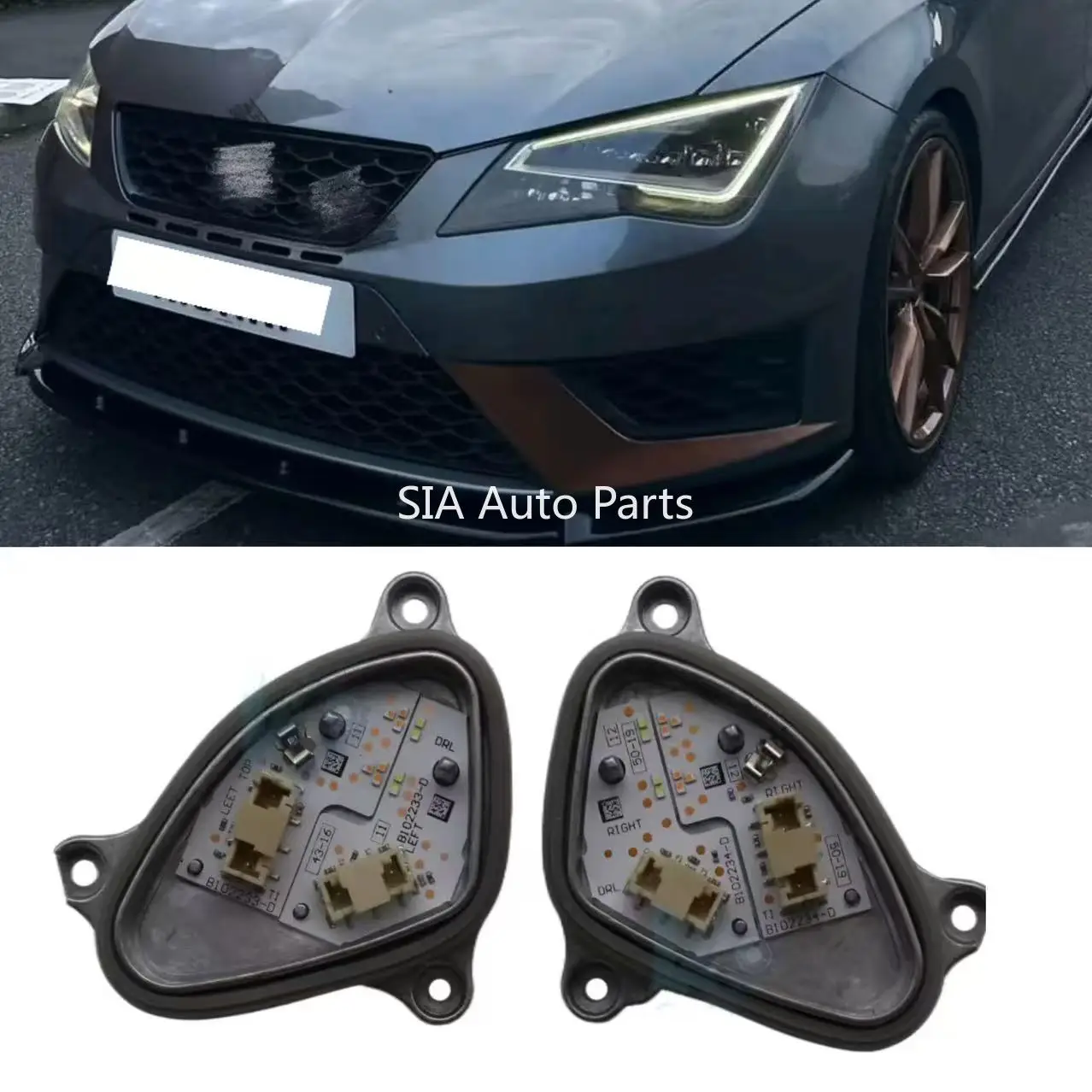 

For 2017 2018 Seat Leon Cupra LED Headlight DRL 90112019 2217059 L B102233-D LED Module B102234-D 5F0941476A 5F0941475A