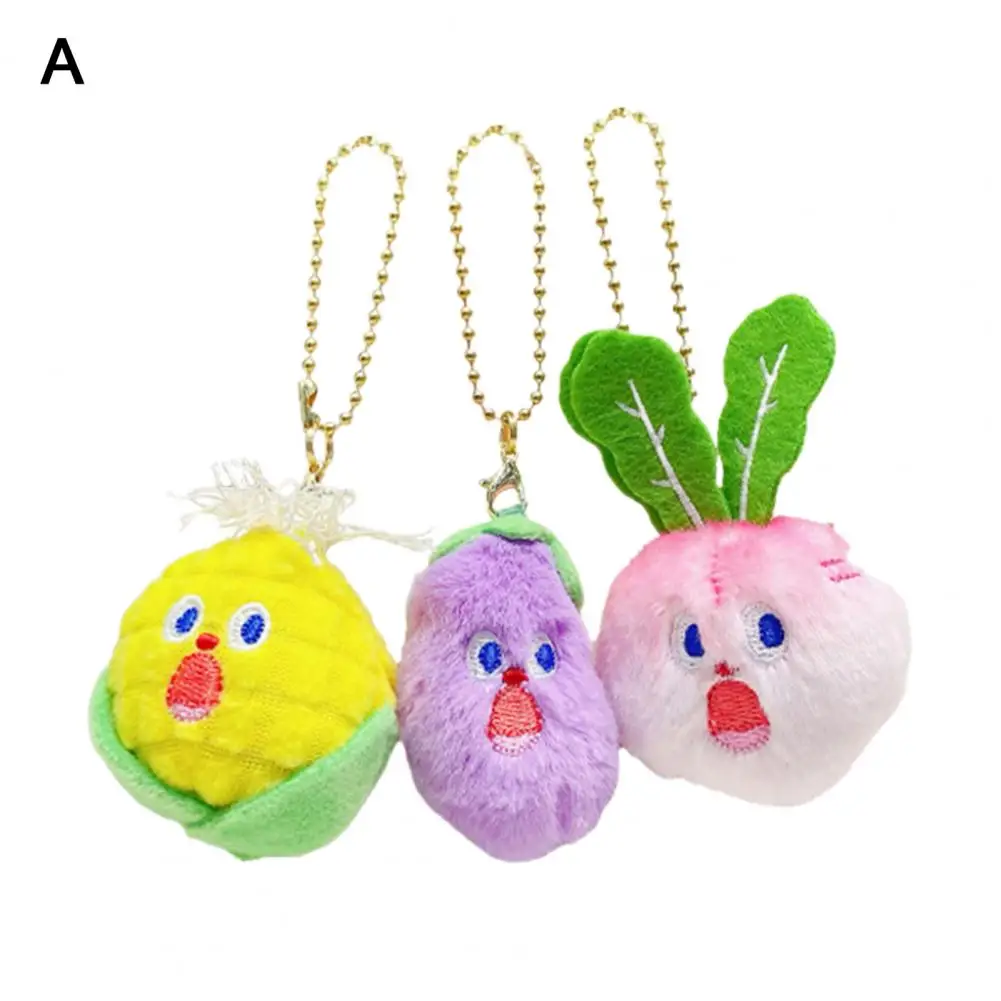 Plush Pendant Cute Cartoon Scream Vegetable Plush Keychain Doll with Soft Pp Cotton Filling Fun Birthday for Girls for Girls