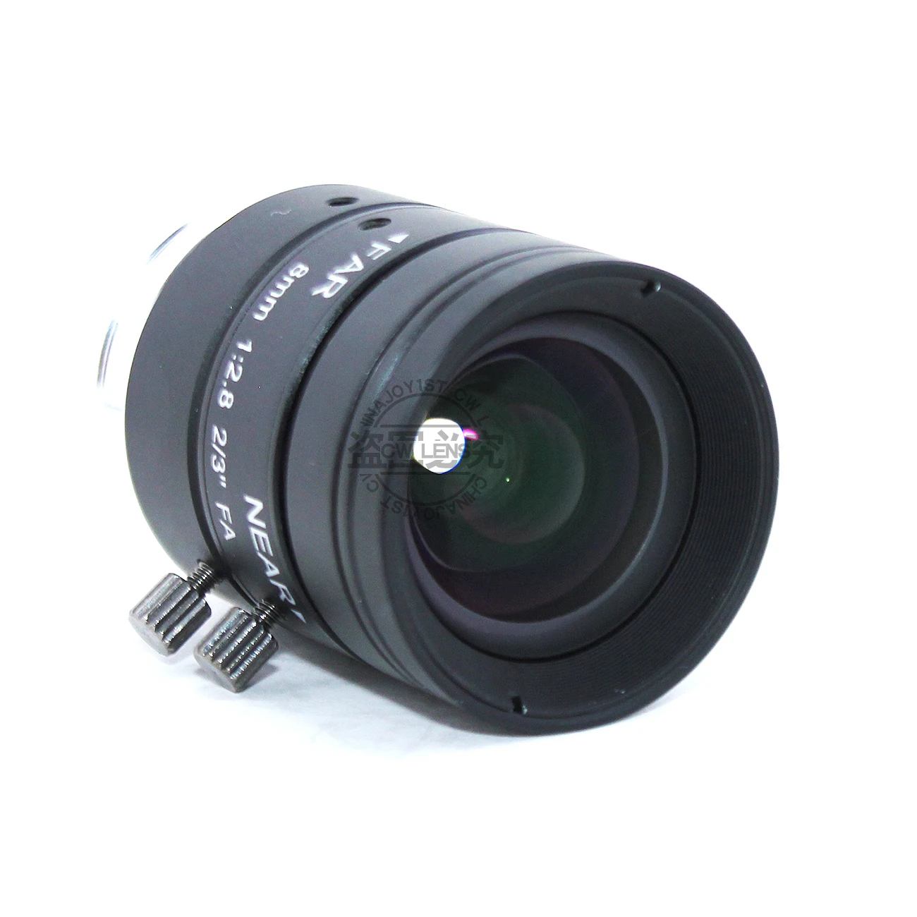 10 megapiksel 8mm FA HD lensa Manual Iris 2/3 "F2.0 C Mount untuk CCTV dan mesin visi lensa kamera distorsi rendah lensa industri