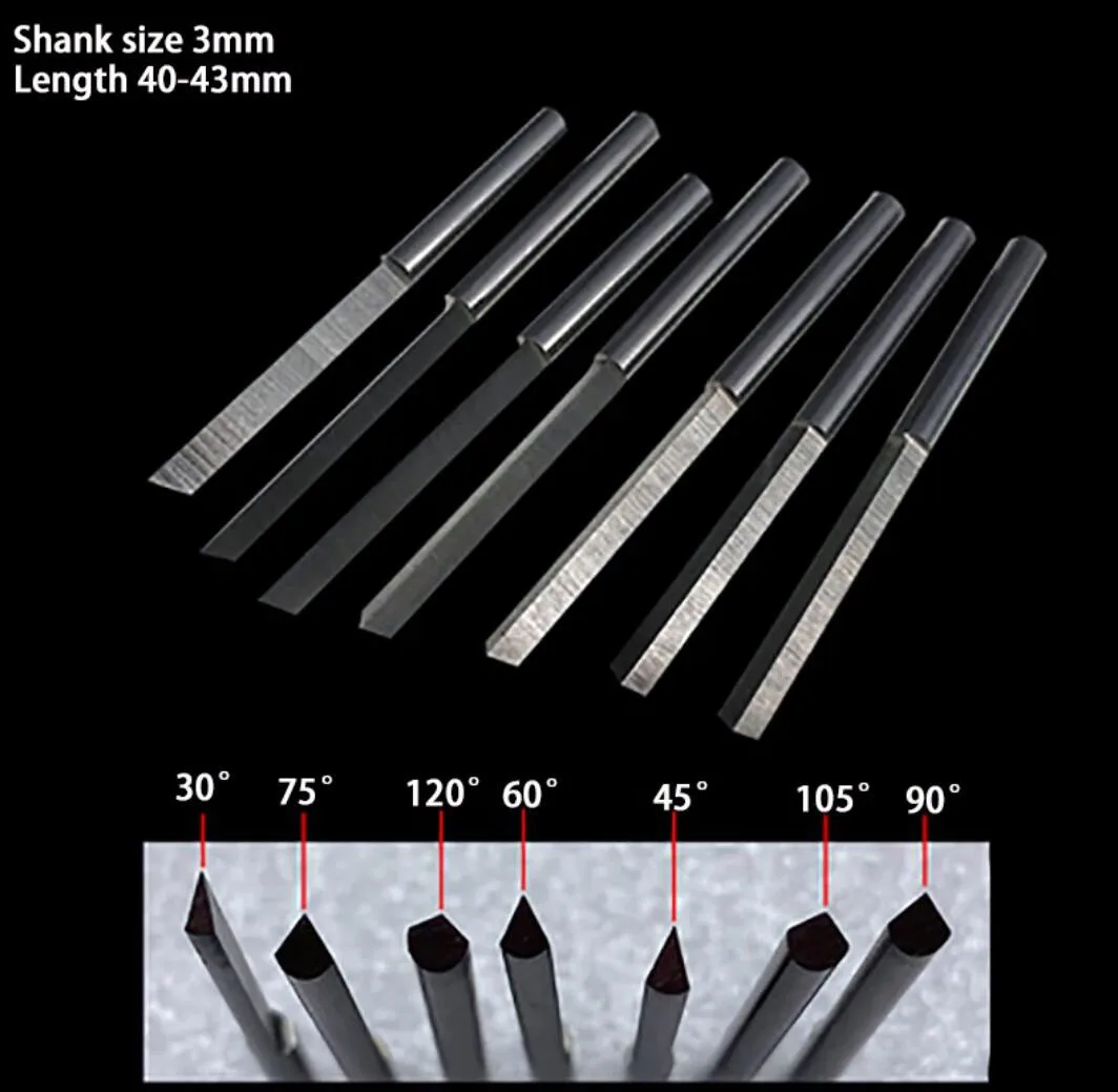 

Tungsten Steel Angle Cutter Engraving Knives Jewelry Pneumatic Graver Accessories Spatula Triangle Metal Blades DIY Making Tools