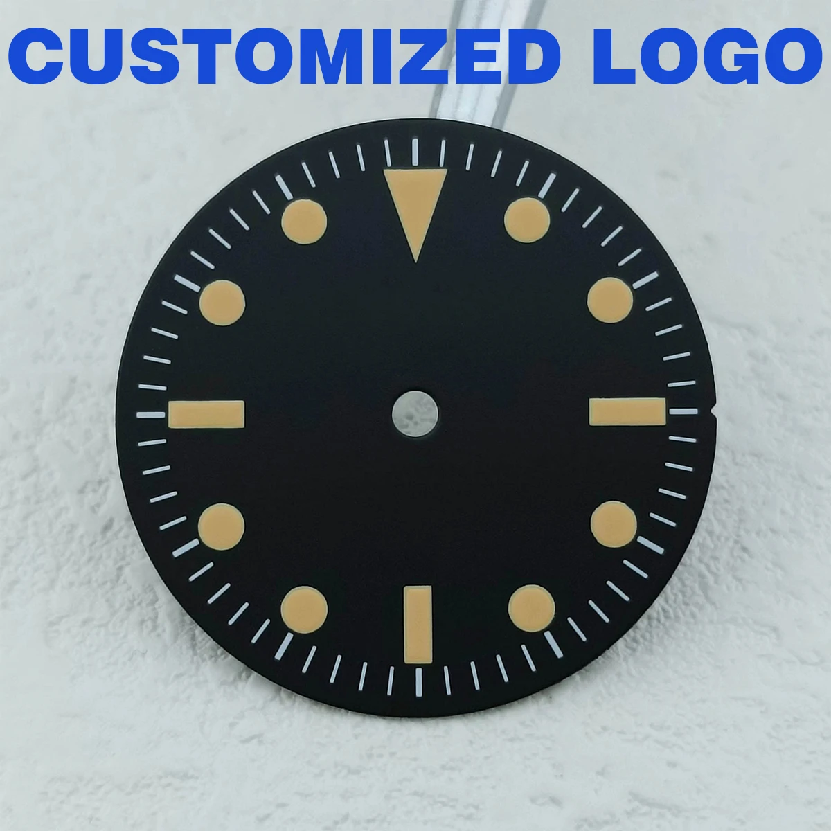 28.5mm Vintage Dial NH35 Dial No Logo Green Luminous Support Customized Logo Suitable for NH35/NH36 Movement