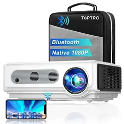 Projektor TOPTRO TR82 4K 7500L natywny 1080P projektor WiFi obsługuje projektor kina domowego 4K dla systemu iOS / Android/TV Stick