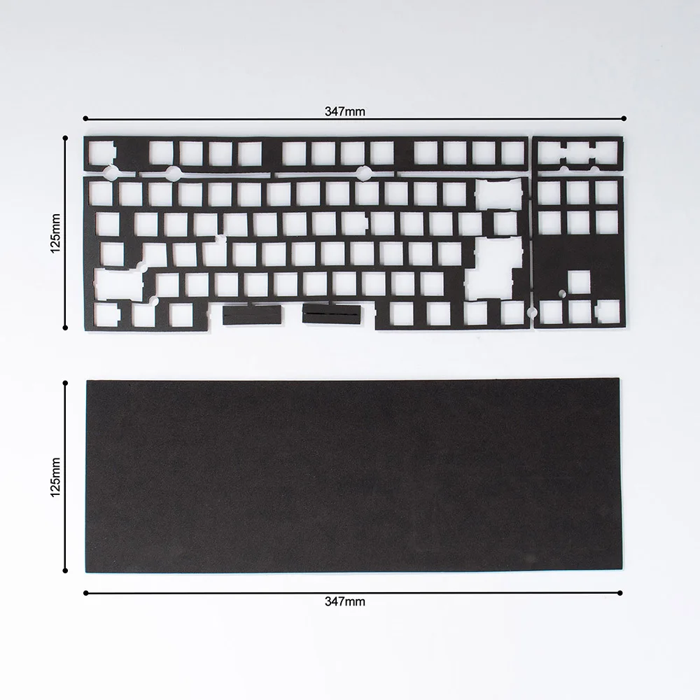 

Mechanical Keyboard EVA Bottom Silencing Poron Cotton Mute Shockproof Sound Insulation Silencing Pad For GH60 68 84 87