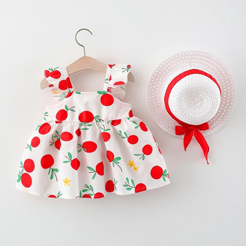 

Kids Cotton Princess Dress Sleeveless Summer Casual Gown For Girls Daily Wear