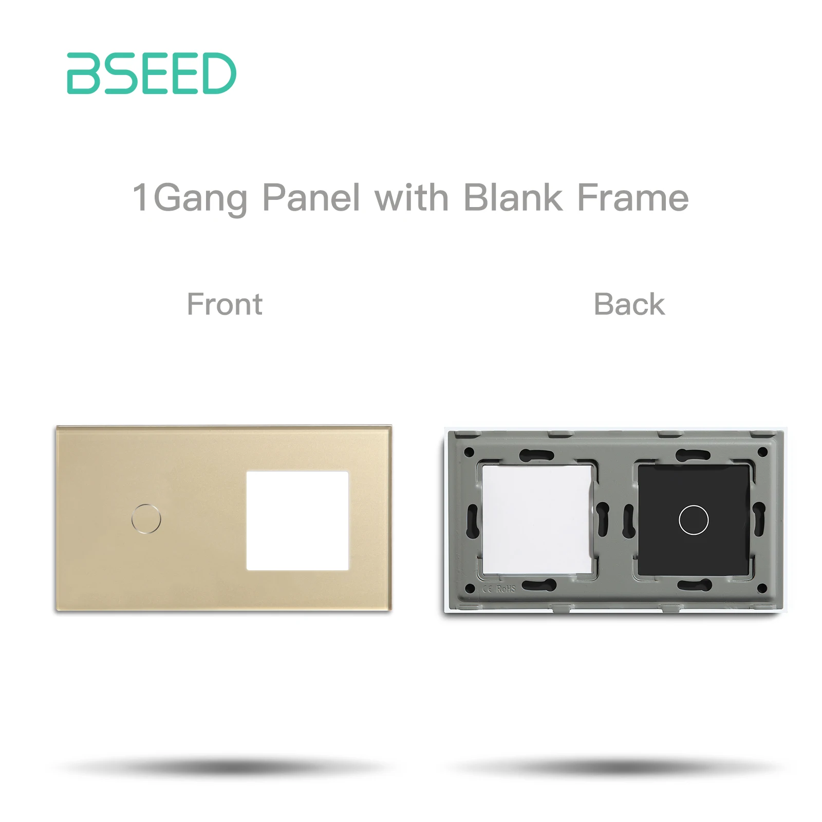 BSEED 1/2/3Gang WIFI Touch Schalter Nur Teil Glas Panel Smart Dimmer Vorhang Schalter Funktion DIY Teil EU Wifi Buchse Teile
