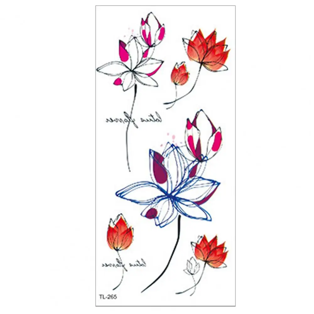 Tattoo Stickers for Collarbone Waterproof Flower Tattoo Stickers Eco-friendly Transfer Paper Decals for Women's Temporary Body