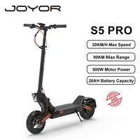 JOYOR S5 Pro Foldable Adult Electric Scooter E-Scooter 20 KM/H Electric Kick Scooter 500W Skateboards 48V 26Ah Kickboard