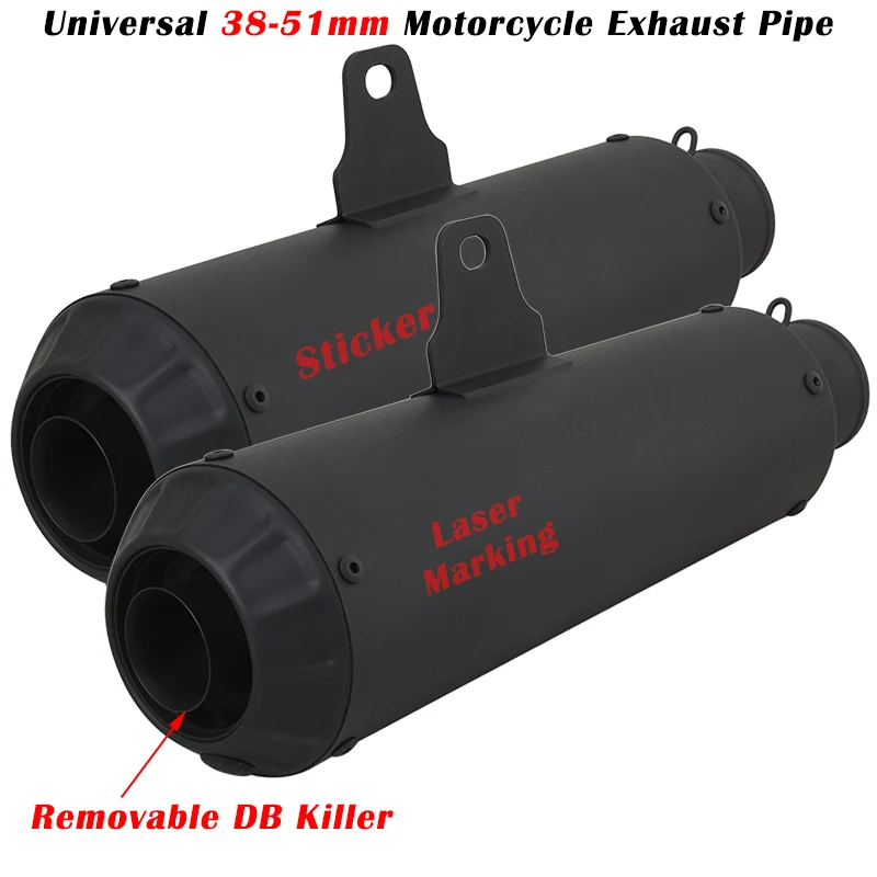 

Universal 51mm Motorcycle Exhaust Pipe Modified Escape System Muffler DB Killer For RC390 CBR1000RR MT-10 S1000RR 1200RS 765R