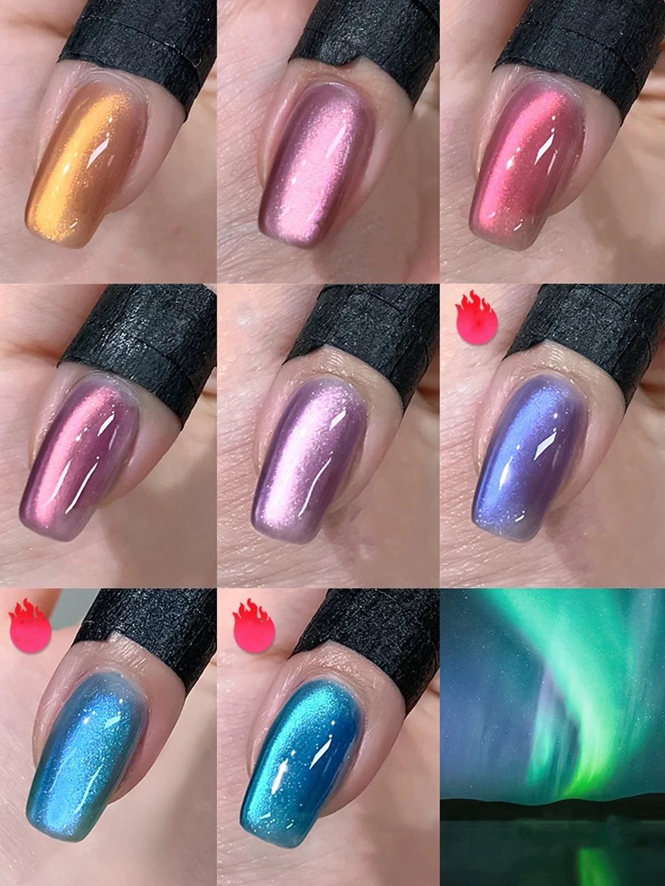 1-8 piezas de Gel de uñas magnético Plum Jam Cat Eye, Gel de uñas UV extraíble semipermanente, suministros de decoración de uñas de Gel de esmalte de uñas extraíbles