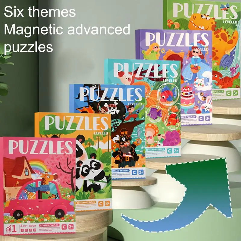 Kinder magnetische Rätsel Buch Mädchen Puzzle Brettspiel lustige Vorschule lernen Reise puzzles für Jungen Mädchen Kinder