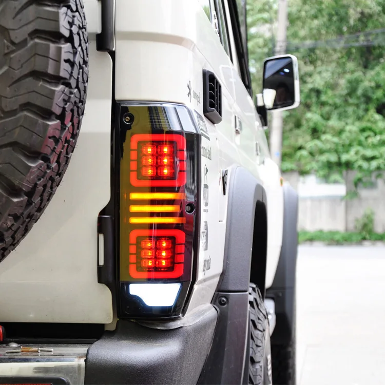 

JunCar подходит для Toyota LC76 1984-2021 гг., черненый задний фонарь, модифицированный стоп-сигнал, задний противотуманный фонарь, специальный