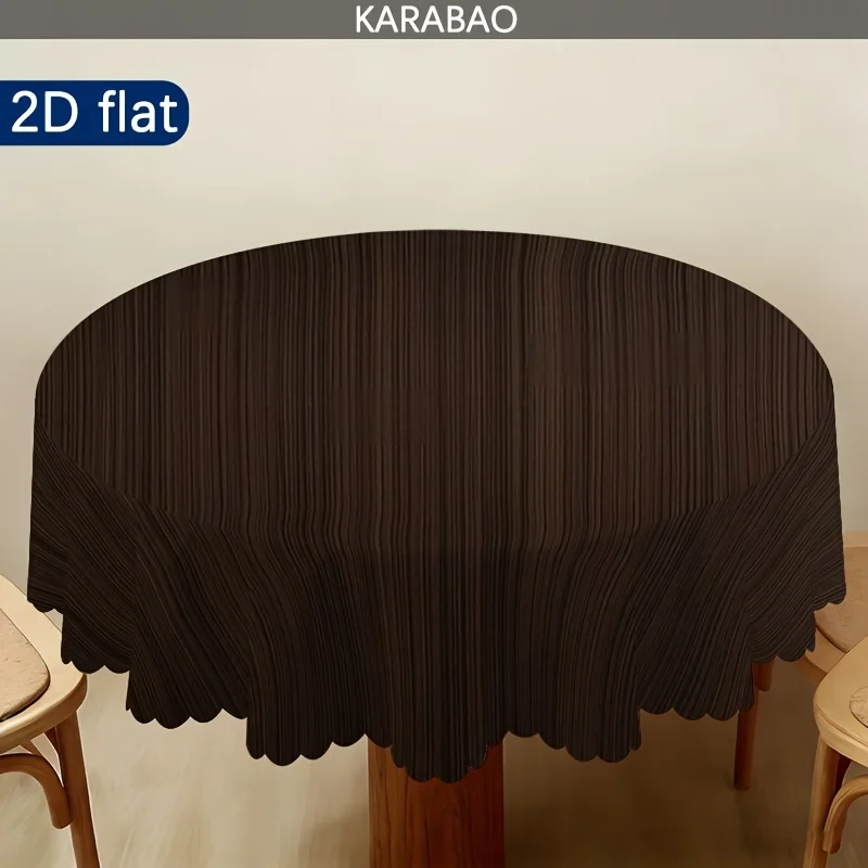 One dark vertical-striped round patterned tablecloth, a retro bohemian floral tablecloth, farmhouse stylexzj
