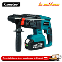 Kamolee 2000W Brushless Cordless Rotary Hammer Drill Rechargeable Electric Hammer Impact Drill