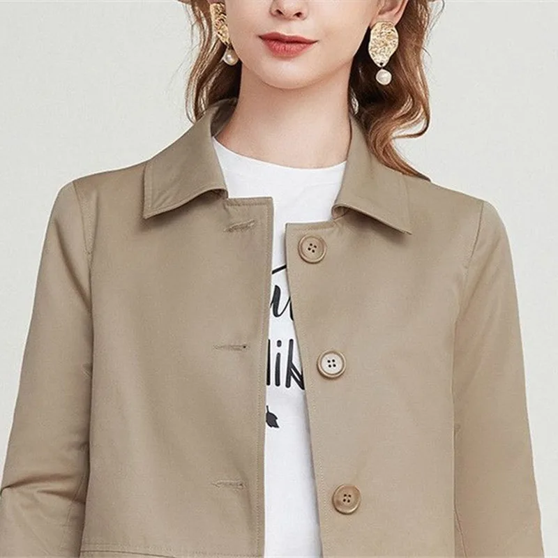 Neue Frühling Herbst Mantel Tops Damenmode Jacke weibliche einreihige lässige Damen kurze Wind jacke Oberbekleidung