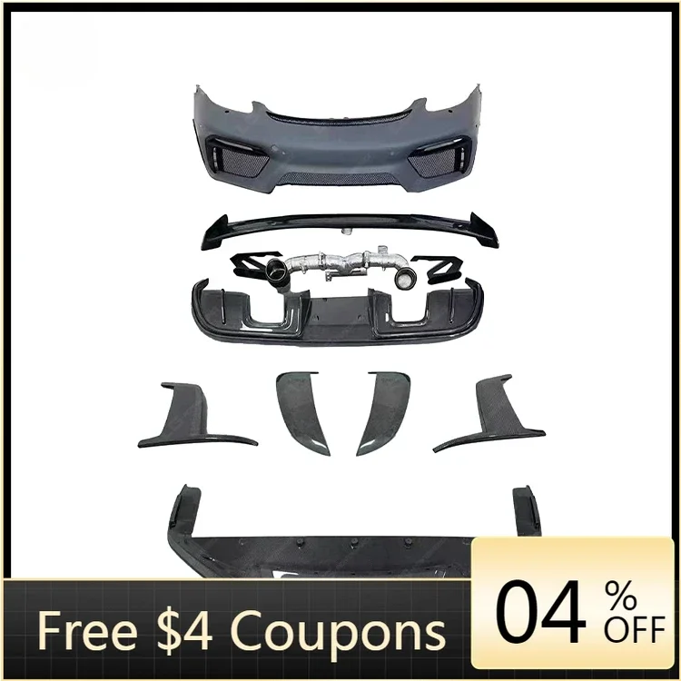

BR High Performance GT4 RS Style Body Kit For Porsche 718 Upgrade with Front Bumper Rear Diffusers Spoiler Car Facelift Access