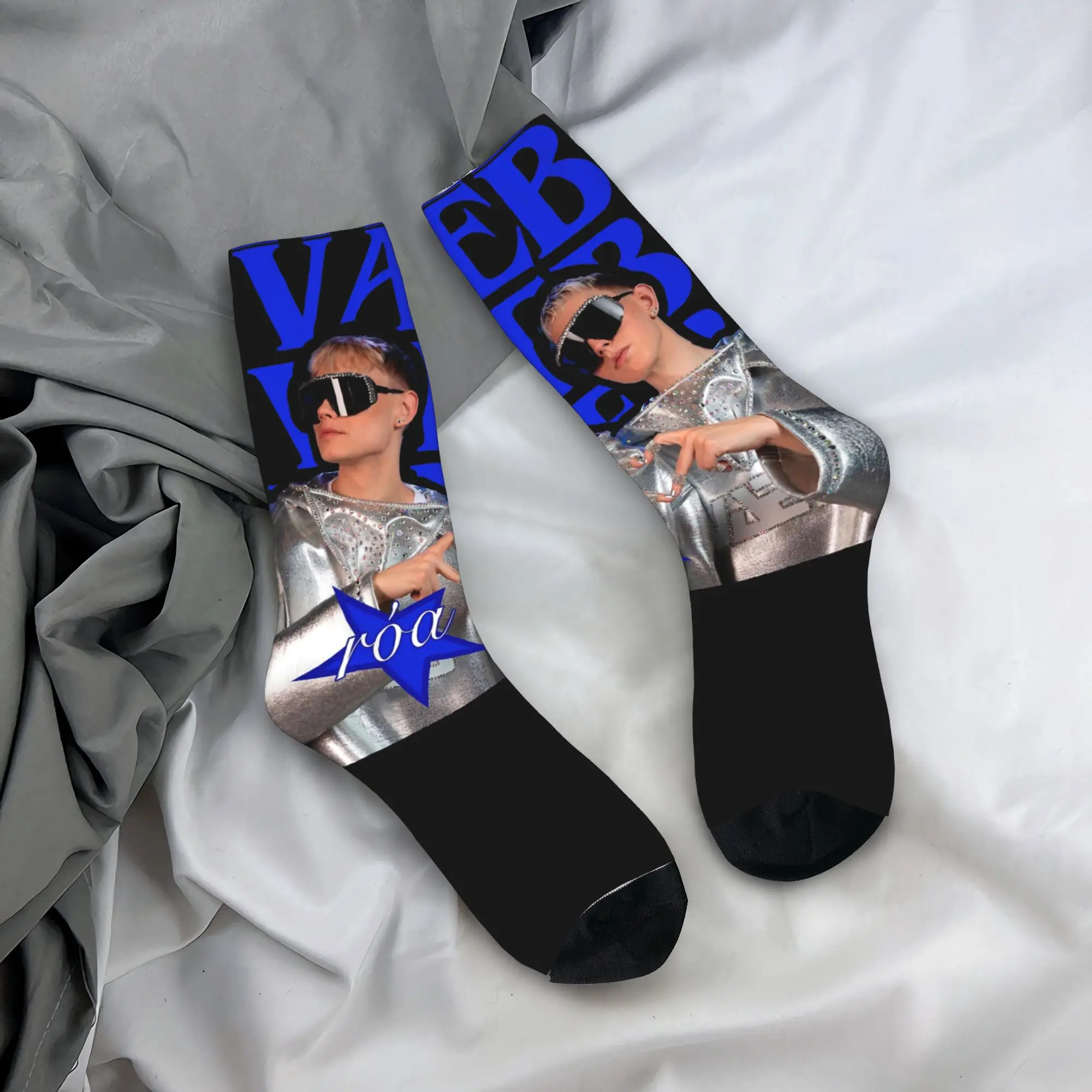 Unisex Men Socks Vaeb Róa VÆB ROA Eurovision Væb Róa Eurovisions 2025 Stockings Anti Skid Breathable Socks Spring Sports Socks