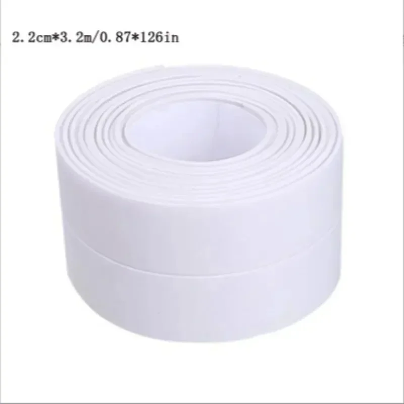 Pvc Waterproof Sealing Tape White Self-Adhesive Sealing Strip Bathroom Bath Kitchen Wall Stickers Mold Proof Tapes Home Sealers images - 6