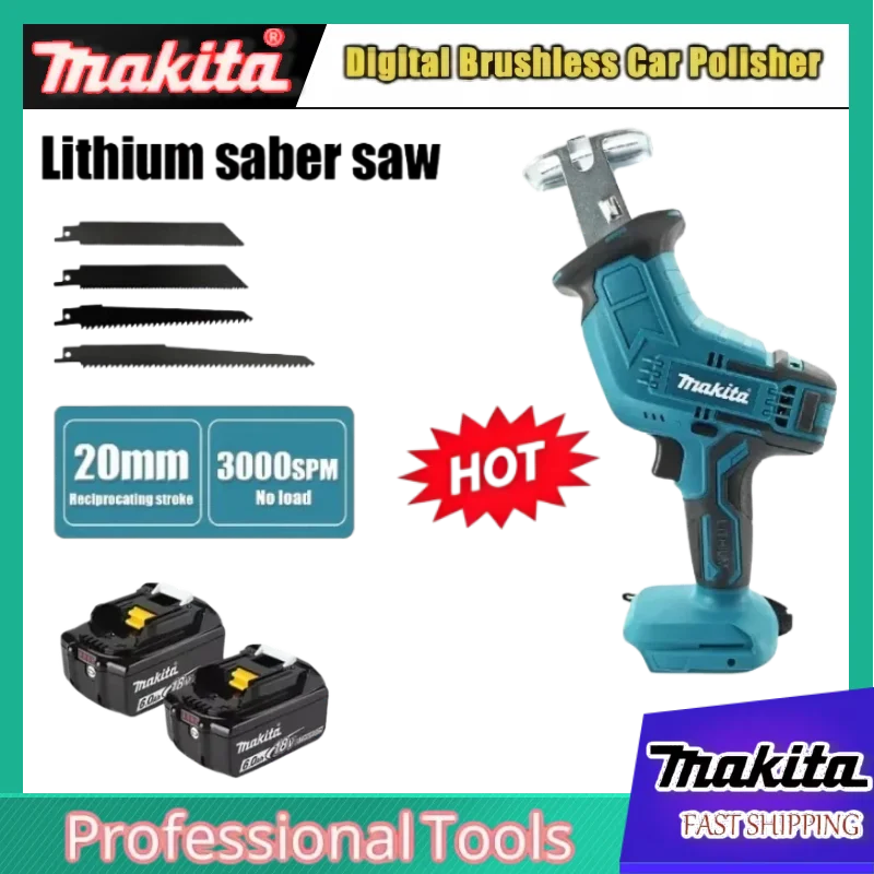 

Makita Cordless Electric Reciprocating Saw Wood Metal Cutting Saw Lithium Battery Saber Saw Portable Saw Power Tool