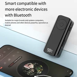 Bluetooth 5.3 Transmitter Receiver 3.5mm Jack Aux Wireless Adapter Stereo for Earphones TV PC Car Speaker With digital display