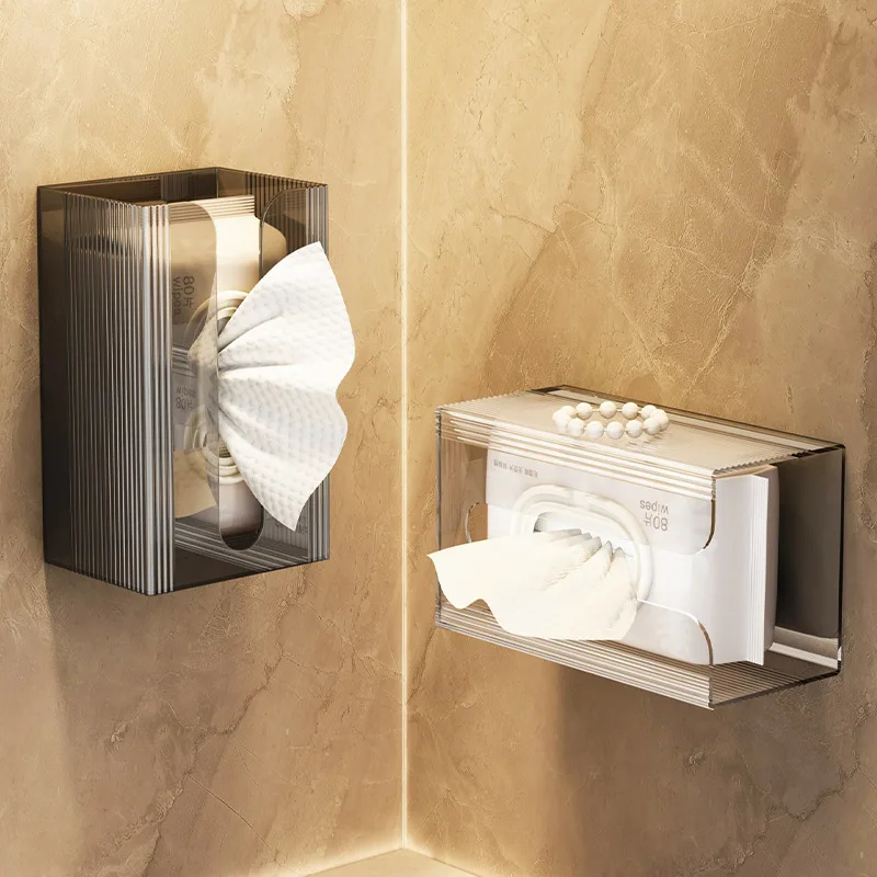 

tissue box, wall-mounted facial tissue, face towel storage upside down pumping carton, free of punching.