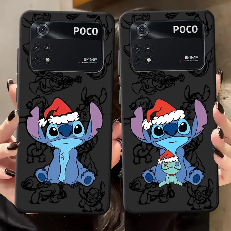 لينة عودة غطاء الهاتف القضية ل Xiaomi Poco C65 C50 F3 F4 F5 C51 X3 X4 X5 M5 M3 M4 برو عيد الميلاد لطيف غرزة #1