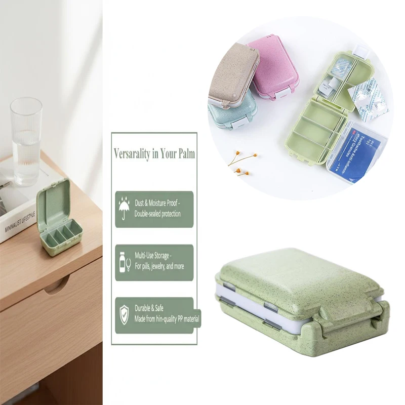 1pc 3Layer Medicine Storage Box Folding Portable Mini Pill BoxLarge Capacity Pill Dispenser Container For Home Travel Office Use